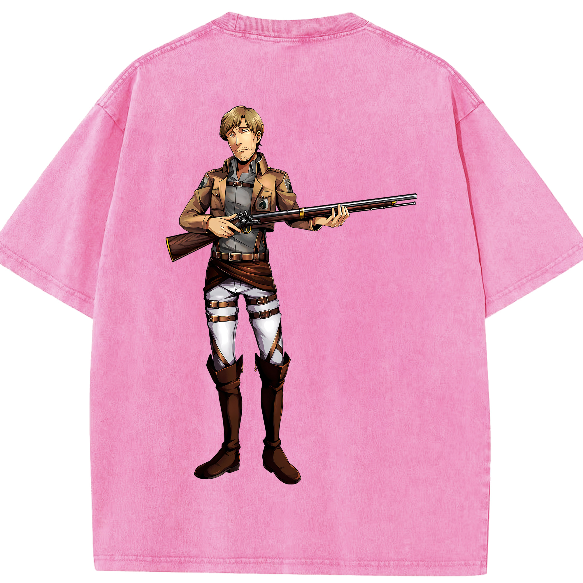 （画像用） 進撃の巨人 Attack on Titan 綿100% ヴィンテージ風 半袖Tシャツ（背面プリント）